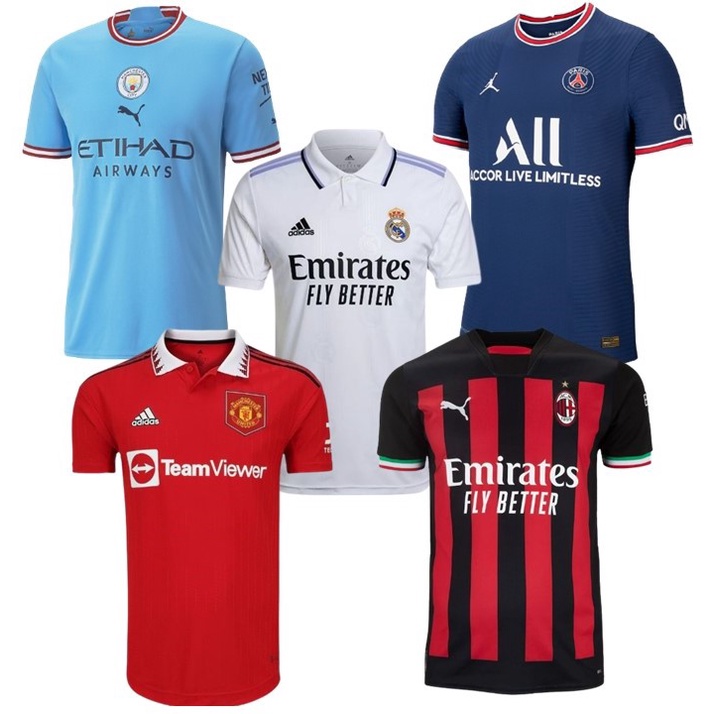 Camisas de Futebol / Times Europeus e Times Nacionais / Escudo Bordado / Envio 24hrs / Detalhes Impecáveis