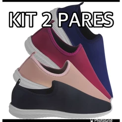kit 2 pares Infantil LISO SIMPLES - mesma numeração Tenis Meia calce fácil feminino barato