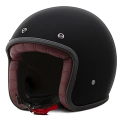 Capacete Old School Moto Aberto Retrô Custom Etceter Solid Special Vintage Preto Fosco 58