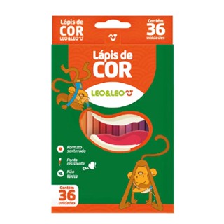 Lapis de Cor 36 Cores Eco Sextavado - Leo & Leo - Escolar