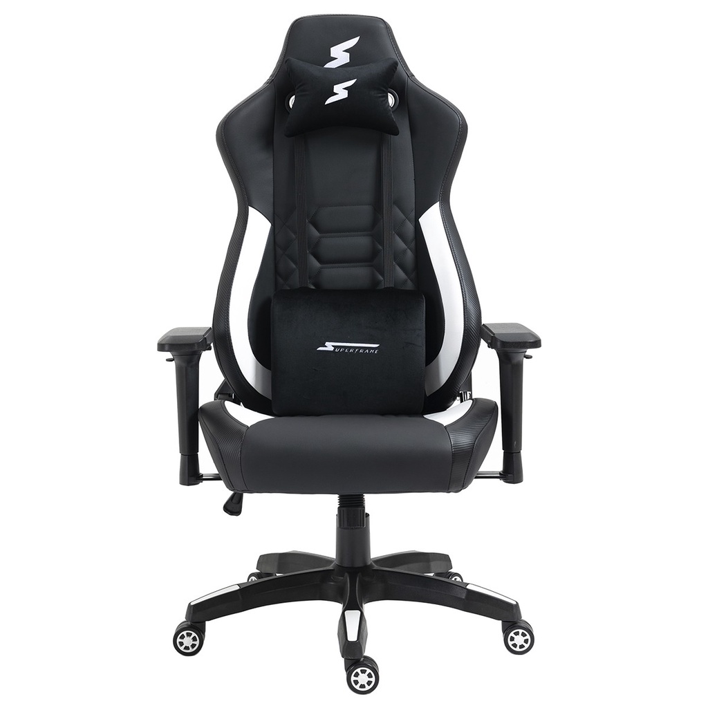 Cadeira Gamer SuperFrame Kong, Reclinável, Suporta Até 180KG, Preto e Branco