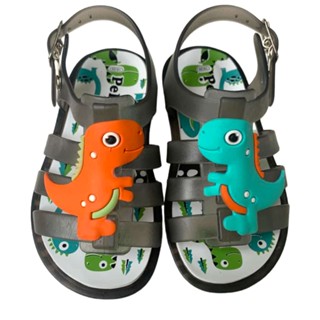 Sandália Papete Infantil Meninos Bebê Dino Led