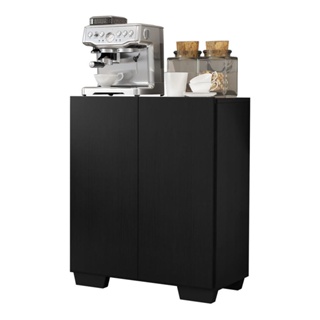 Aparador Multimóveis Cantinho do Café com 2 Portas FG3610 Preto em Oferta na Shopee