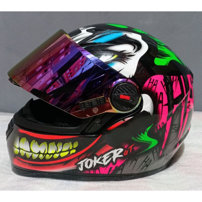 Capacete Fechado Fw3 GT-JOKER C/ Viseira colorida+ Cristal extra