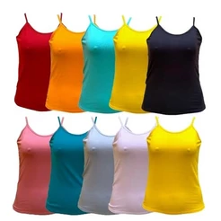 Kit 5 Regata Alcinha Feminina lisa básica blusinha para o dia a dia