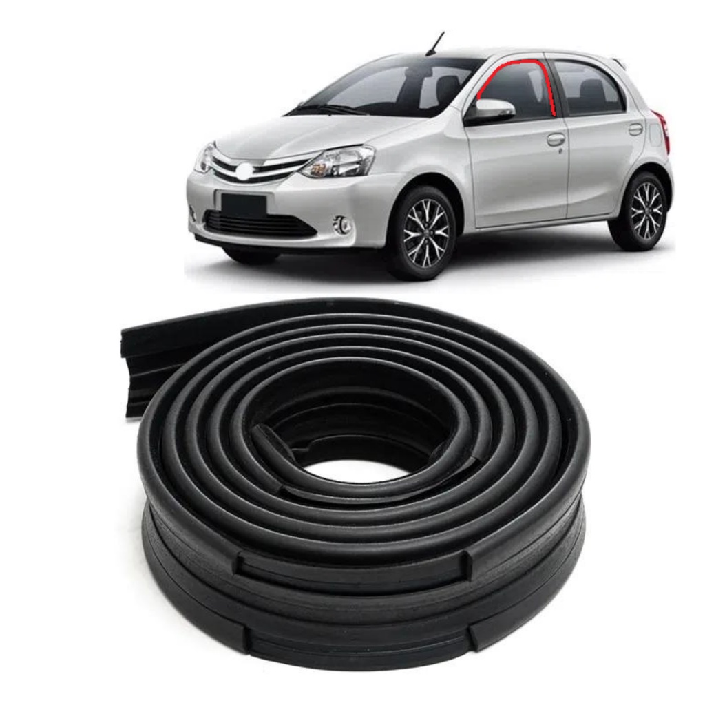 Canaleta Borracha Vidro Esquerdo Direito Dianteira Toyota Etios Após 2013