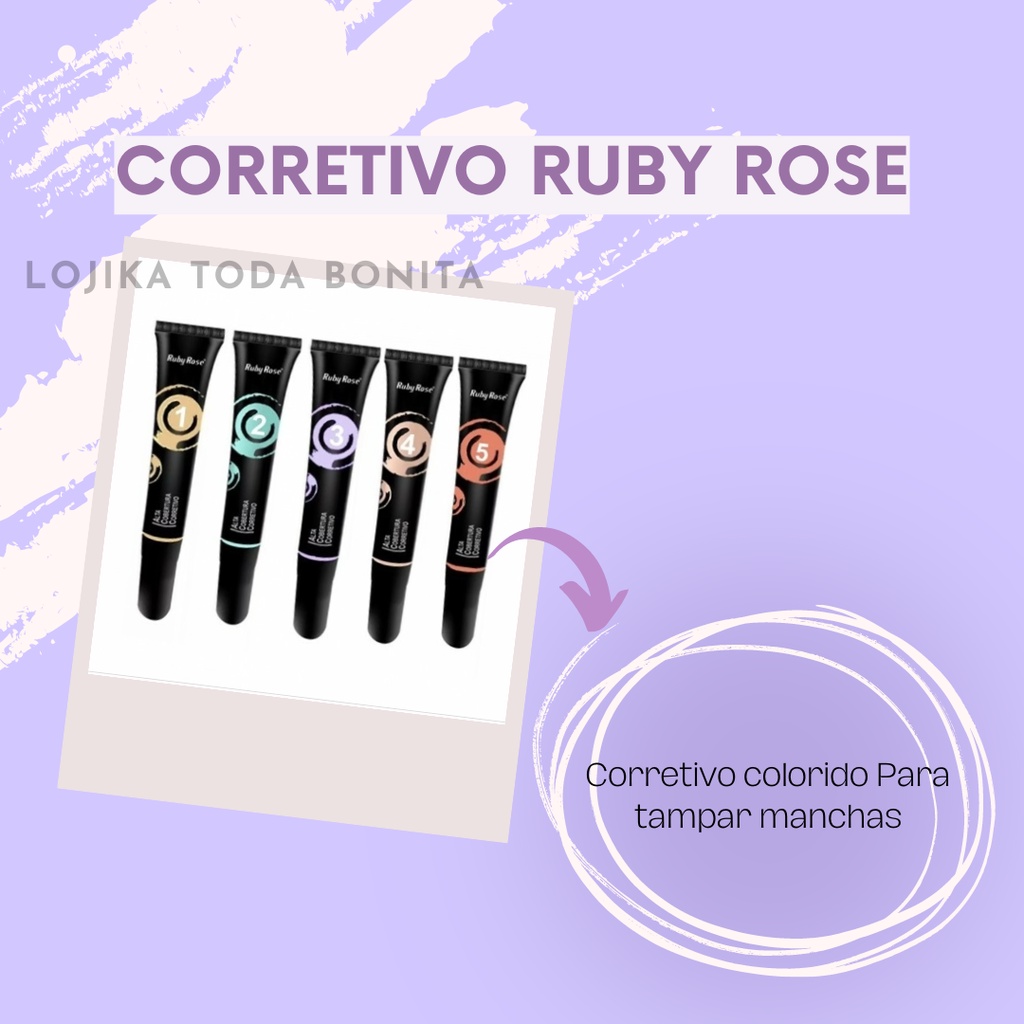 Corretivo Colorido Ruby Rose Alta Cobertura Shopee Brasil