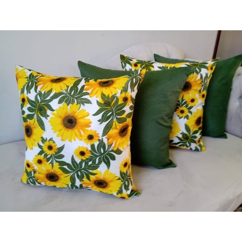 Kit 04 Capas de Almofadas Decorativas 45x45 Com Zíper Lisa e Estampada