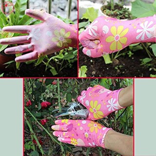 Luvas De Jardinagem Femininas Padrão De Trabalho Aleatório DGE