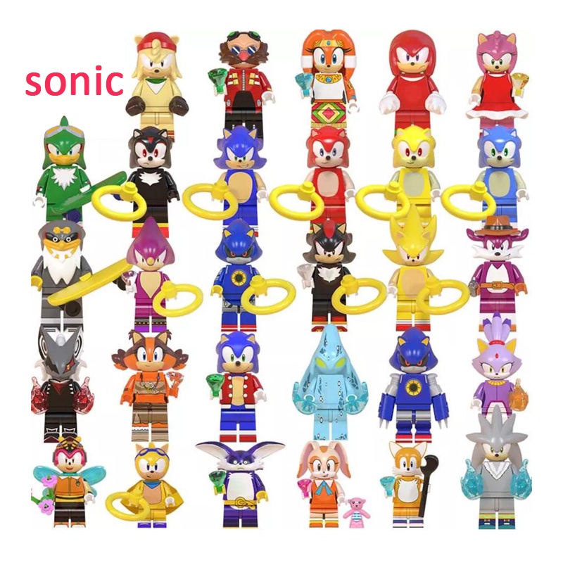 Blocos De Construção Educacionais Sonic Minifiguras Brinquedos De Presente