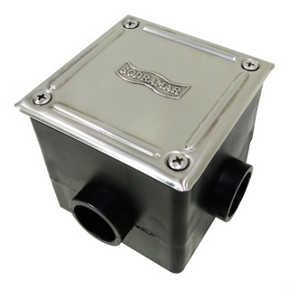 Caixa De Passagem Para Iluminação Led De Piscinas Tampa Inox Quadrada 9x9 cm em Oferta na Shopee