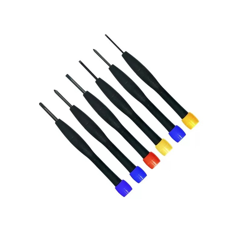 Kit Com 6 Peças De Chaves Torx  De Precisão T5 a T10 Celular Notebook Oculos Relogio
