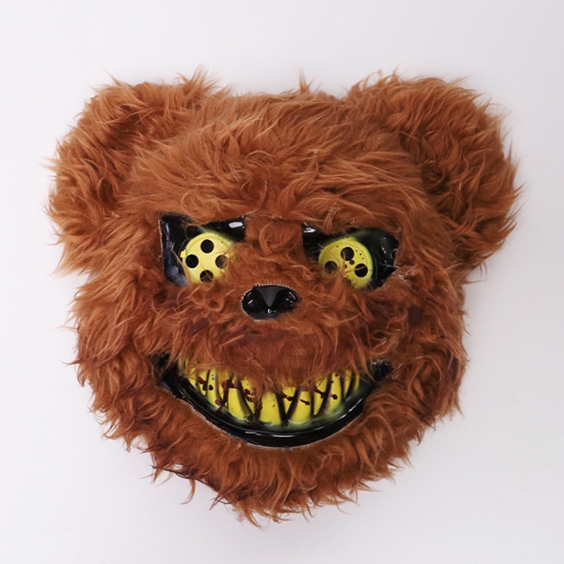 Máscara Urso de Pelucia Assustador Festa Halloween Carnaval