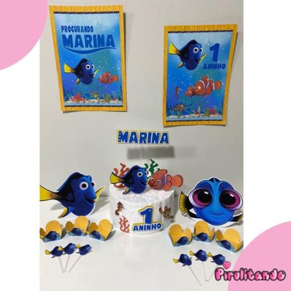 Kit Festa Só Um Bolinho Dory procurando dory festa aniversario