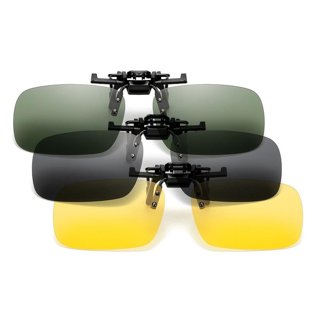 Kit 3 Clip On Lente Grampo Clipon Óculos de Sol Polarizado P/ Óculos De Grau - 3 Cores - Iceman