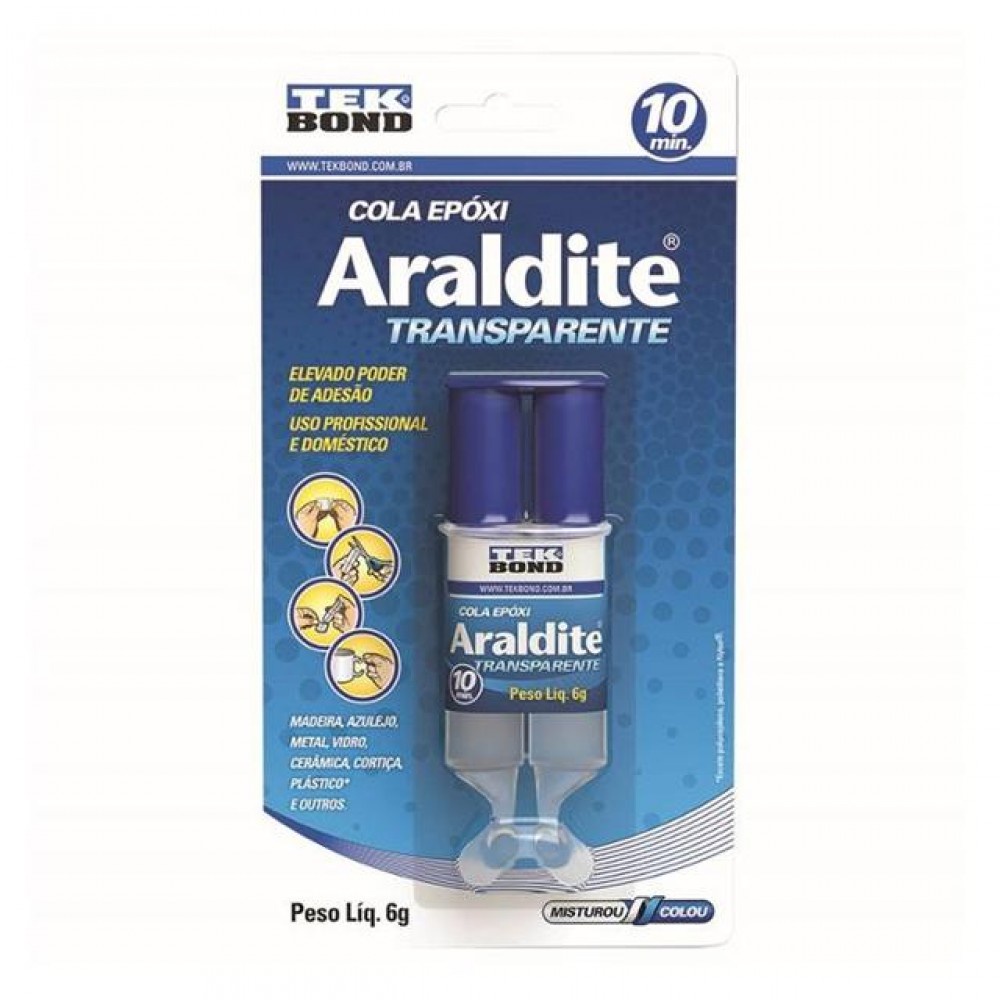 Araldite Epoxi Transparente Seringa 6g