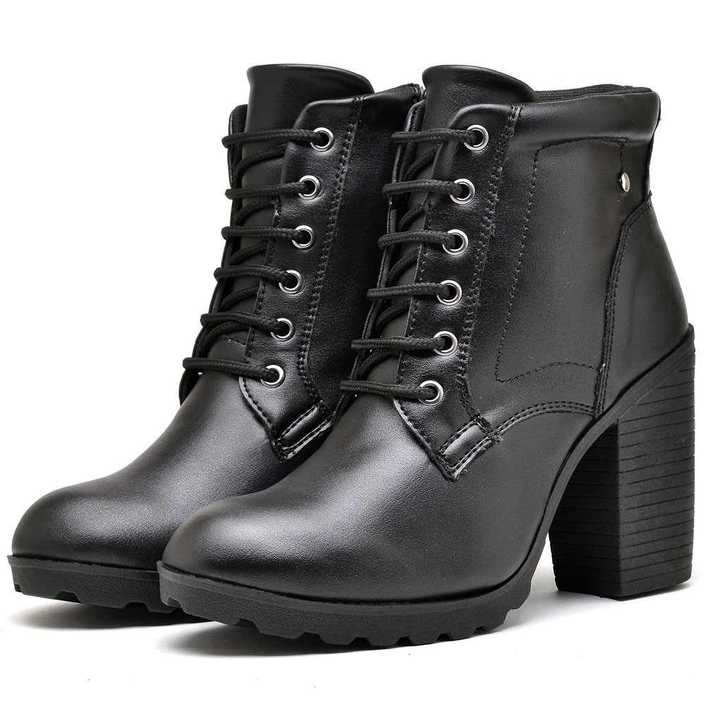 Bota Coturno Dubuy Feminina Preto Salto Grosso 01FG em Oferta na Shopee