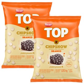 Kit 2 Gotas Chocolate Branco Forneável Chipshow 1.05kg Harald
