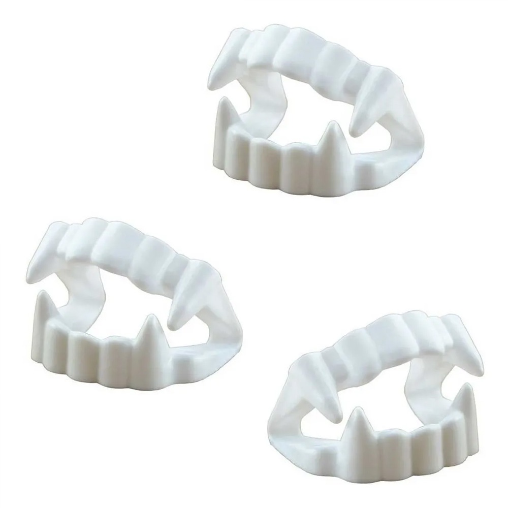 Dentadura Halloween Dentes Vampiro 12 Unidades Lembrancinha Festa Hotel Transilvânia Halloween em Oferta na Shopee