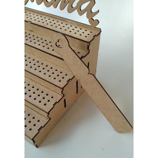 PORTA ENFEITE DE CUIA/CHIMARRÃO/BISCUIT - MDF CRU 3MM em Oferta na Shopee