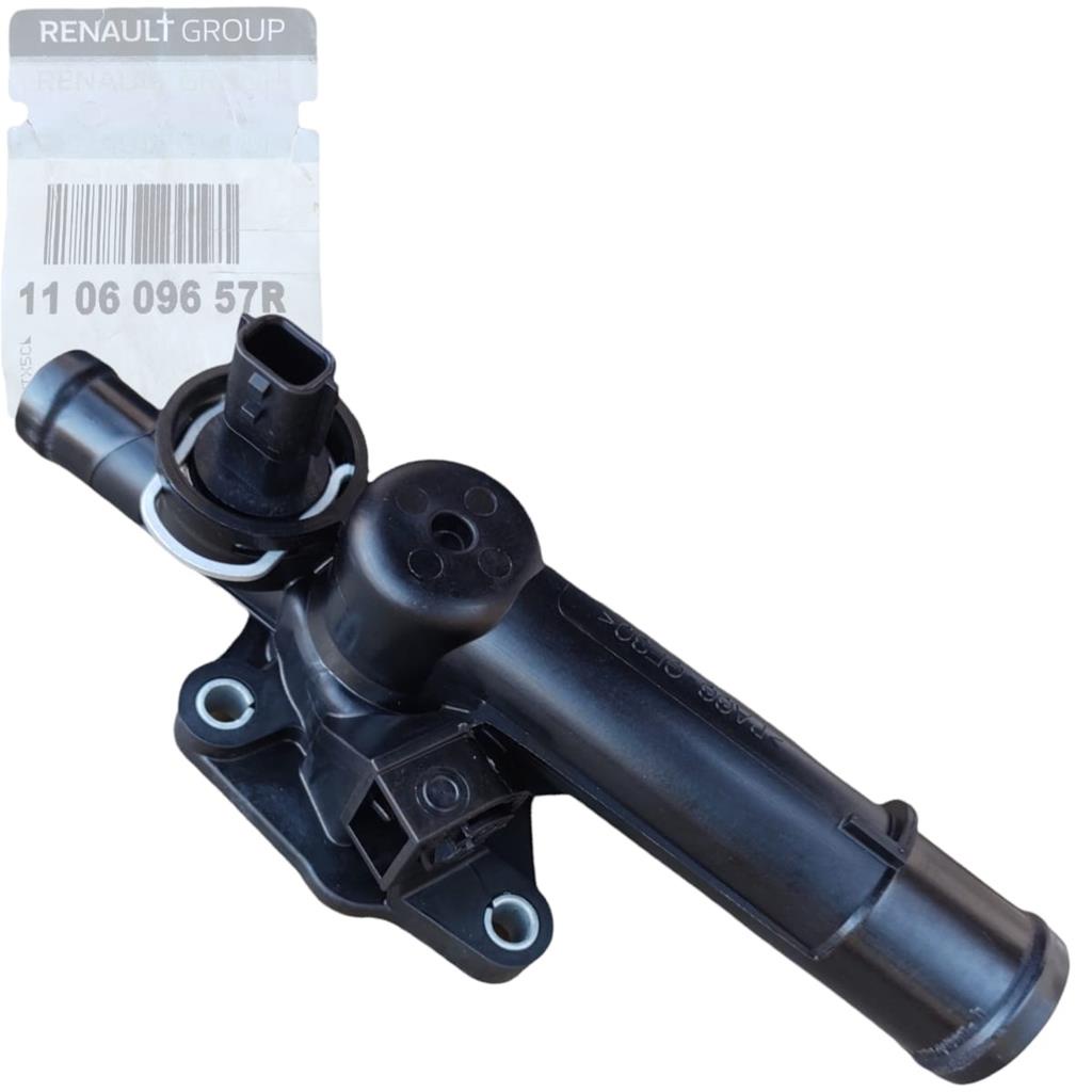 VALVULA TERMOSTATICA KWID 1.0 FLEX 12V 3CIL 2018 2019 2020 CARCACA COM SENSOR 3CC GENUINA ORIGINAL