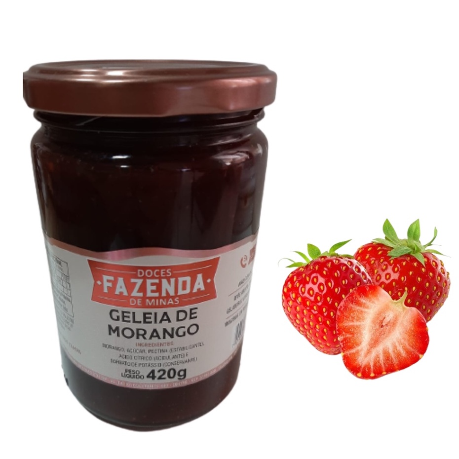 Geléia de Morango Fazenda de Minas 420 gramas