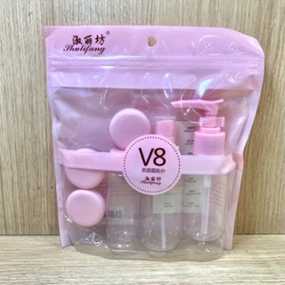 Kit De Frasco Para Viagem Com 7 Peças Porta Shampoo Creme