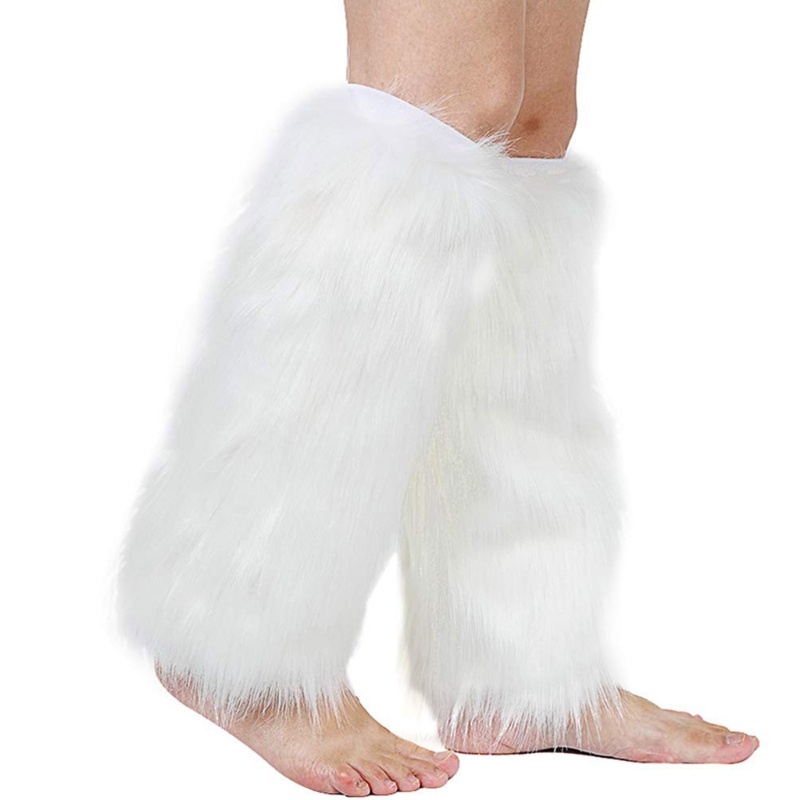 ECOSCO Leg Warmer Womens Leopard Cozy Faux Fur Leg Warmer Boot Cuff Cover 