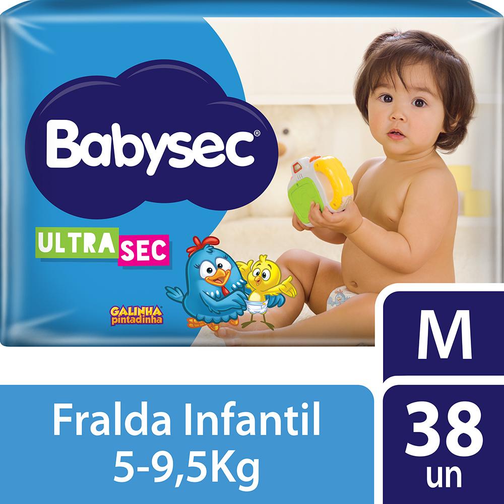 Fralda Babysec Galinha Pintadinha Ultrasec Mega Tamanho M 38 unidades - Mom & Baby