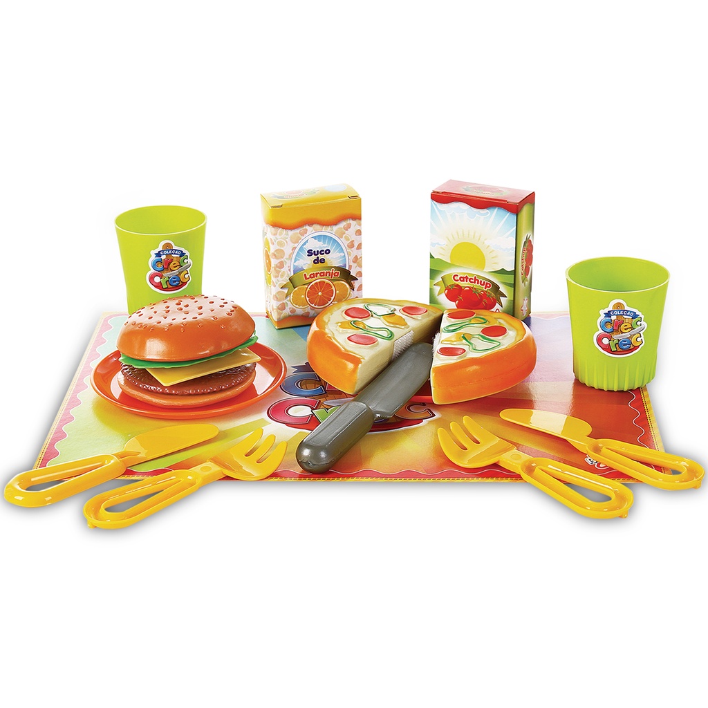 Coleção Deliciosa Crec Crec Vamos Lanchar Com Acessórios Marca Big Star Para Crianças de 3 Anos - Mom & Baby