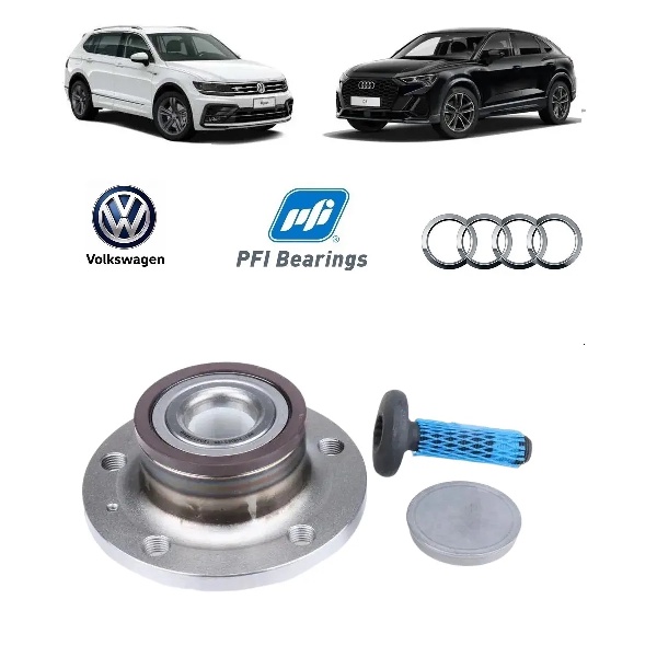 Cubo Roda Traseira com Rolamento 32 MM com Abs Audi A1/A3/Q3/TT 2007 a 2019/Vw Jetta 2006 a 2010/Passat/Tiguan/Fusca 2006 a 2019