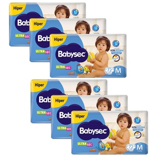 Kit 6 Fraldas Babysec Galinha Pintadinha Ultrasec Hiper Tamanho M 72 unidades cada em Oferta na Shopee