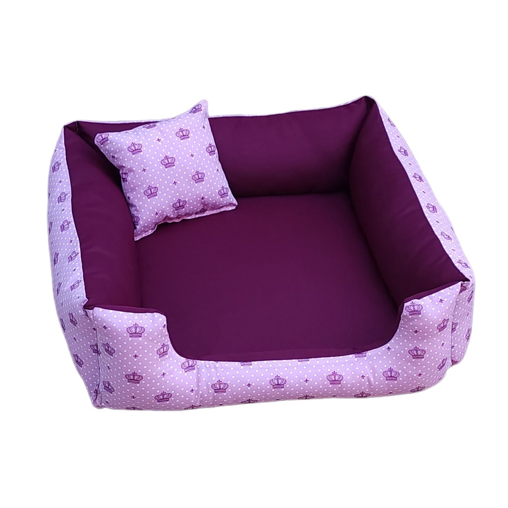 cama para Pet pequeno porte até 5 kg caminha almofada de cachorro ou gato com ziper fundo impermeável tamanho p 50x50 cm