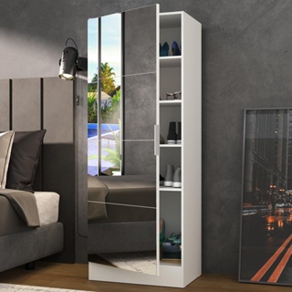Sapateira 1 Porta com Espelho 5 andares Jade Plus Multimóveis Branca em Oferta na Shopee