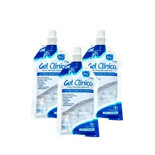 Kit 3 Gel Clínico Contato Condutor Ultrassom Tens/Fes Laser Incolor Rmc 100g