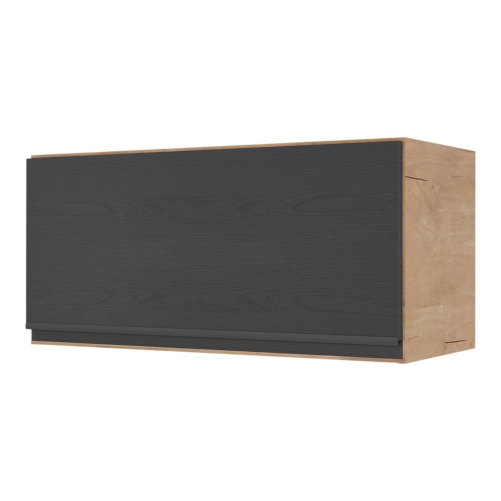 Armário de Cozinha Aéreo 1 Porta Basculante 70cm Lisboa Multimóveis MP2125 Rustic/Preto em Oferta na Shopee