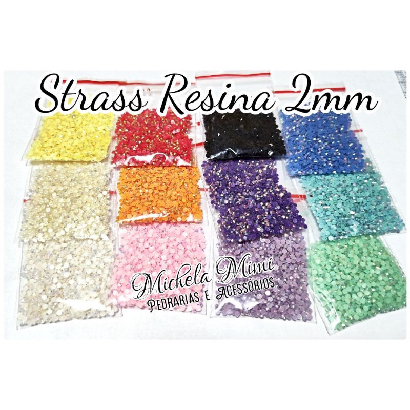 Strass Resina/ strass nude 2mm/ Aprox mil unids