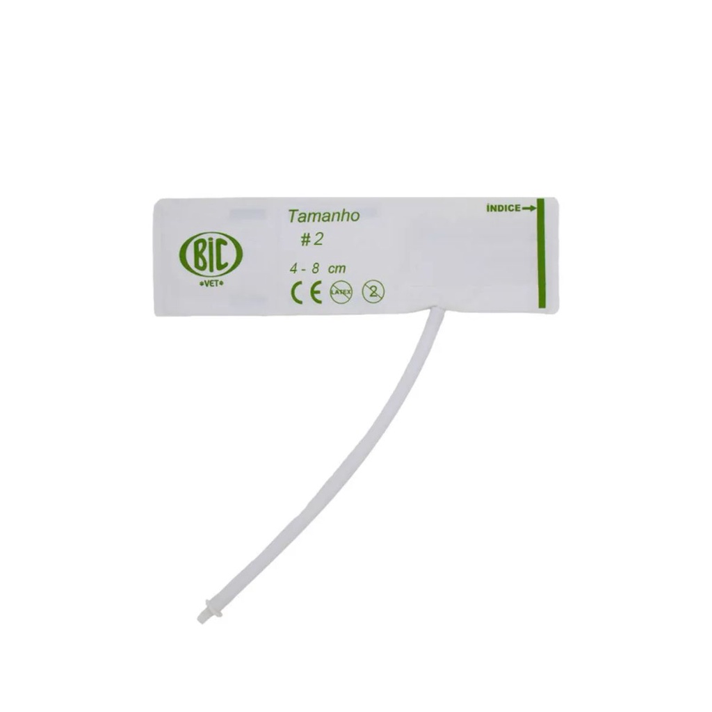 Braçadeira Manguito Vet. N2 (4 a 8 cm) 1 Via Desc. Bic Vet