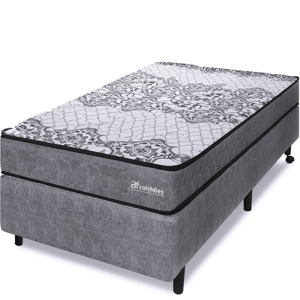Cama Box Colchão Solteiro Ortopédico Sleep Extra Firme 88x188x51cm BF Colchões
