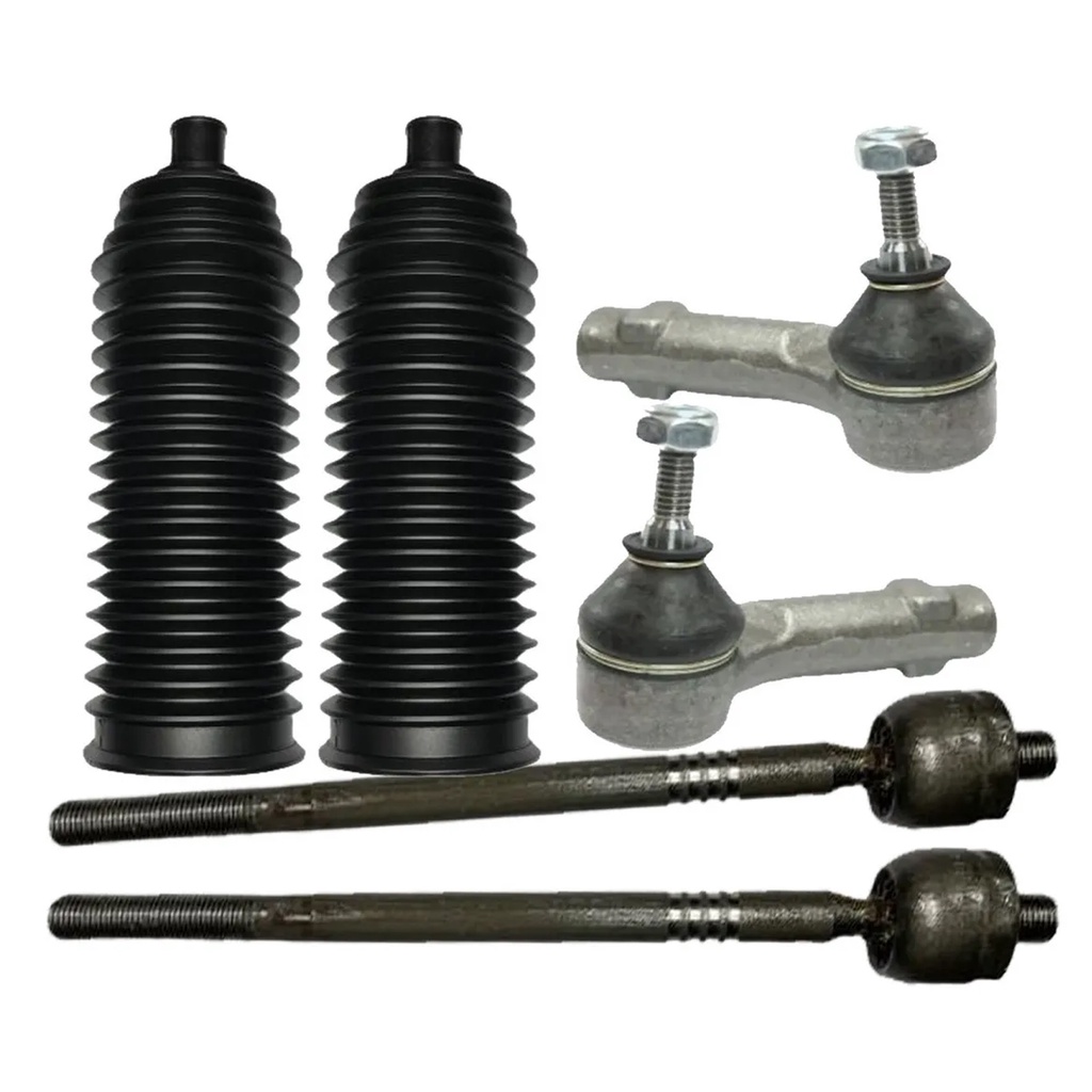 Terminal Direção Hidraulico + Coifa Caixa Direção + Braço Axial Ford Fiesta 2003 2004 2005 2006 2007 2008 2009 2010 A 2011