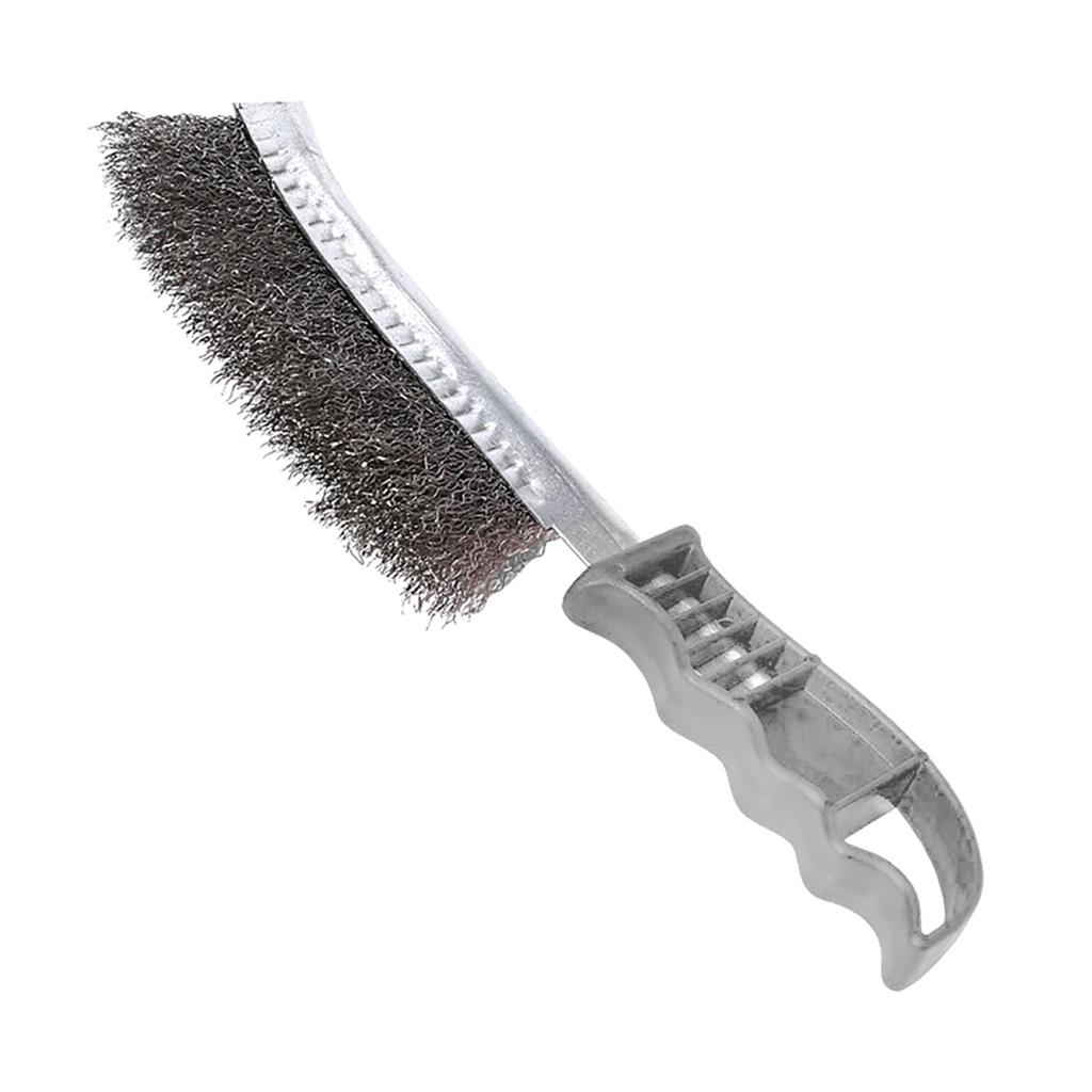 Escova De Aço Grande Cabo Anatômico Limpeza Pesada Ferrugem Grelha Churrasco Promo