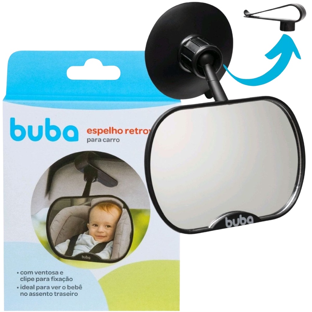 Espelho Retrovisor Banco Traseiro Carro Cadeirinha Bebe Buba