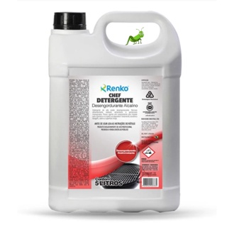 CHEF DETERGENTE DESENGORDURANTE ALCALINO 5L RENKO em Oferta na Shopee