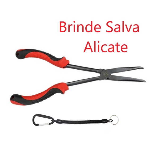 Alicate Pesca X 43b Extrator Tira Anzol Bico Longo 33cm X43b 43 X-43b Albatroz + Salva Alicate