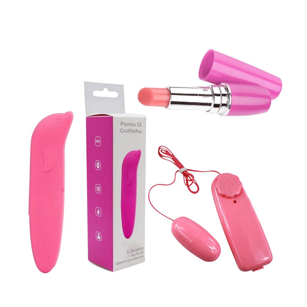 Kit Vibrador Feminino Ponto G Golfinho Bullet Batom Shopee Brasil