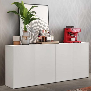 Aparador Buffet 4 portas Multimóveis Veneza FG3555 Branco em Oferta na Shopee