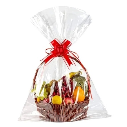 25 Saco Para Cesta E Presentes Incolor 45x60 Cm (Capel)