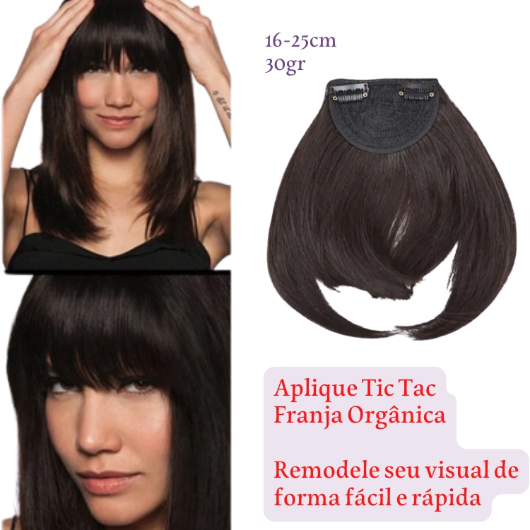 Franja Aplique Tic Tac Super Natural Fibra Orgãnica Cores Variadas