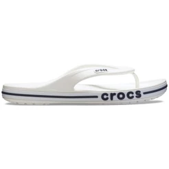 Chinelo crocs bayaband flip white/navy