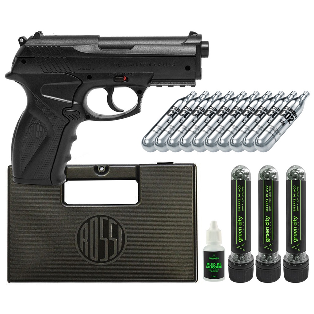 Pistola De Pressão C11 Co2 Rossi Wingun 6mm